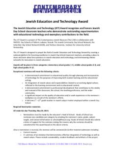 Microsoft Word - JET 2014 Award Guidelines.docx