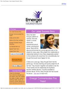 News from Emerge! Center Against Domestic Abuse