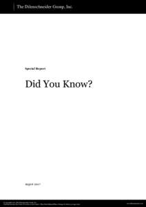 Microsoft Word - Did You Know Revised August.doc