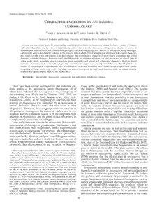 Phylogenetics / Anaxagorea / Annonaceae / Leaf / Magnoliales / Insect wing / Cladistics / Synapomorphy / Basal angiosperms / Plant taxonomy / Biology / Botany