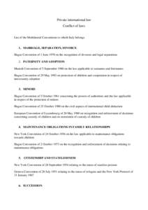Legal terms / Abuse / International law / Brussels Regime / Arbitration / Hague Convention on the Civil Aspects of International Child Abduction / European Convention on Recognition and Enforcement of Decisions Concerning Custody of Children and on Restoration of Custody of Children / Conflict of laws / Public international law / Law / Family law / International child abduction