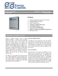 VoltMiser® – Lighting Controller VM-XXX-XXX Product Specification & Data Sheet