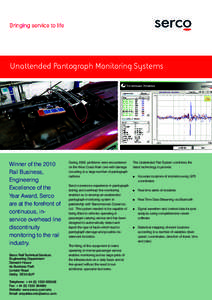 Unattended Pantograph Monitoring Systems  Winner of the 2010 Rail Business, Engineering Excellence of the