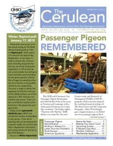 Cerulean The Fall 2014 Vol. 11, No. 2  Quarterly Newsletter of the Ohio Ornithological Society
