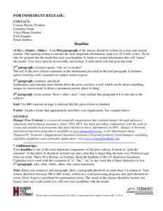Microsoft Word - Media Release Template[removed]doc