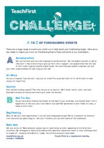 Microsoft Word - Challenge - Events A to Z v2