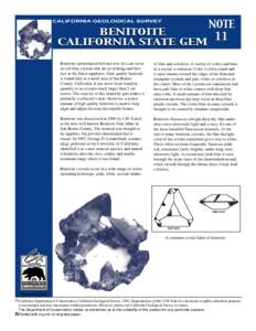 Gemstones / Natural resources / Chemistry / Neptunite / San Benito River / Crystallography / Cyclosilicates / Benitoite