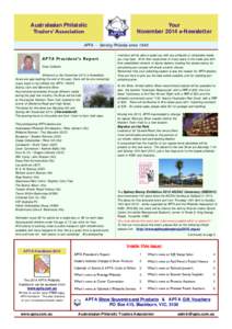 Australasian Philatelic Traders’ Association Your November 2014 e-Newsletter