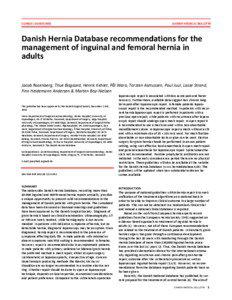 Surgery / Inguinal hernia / Femoral hernia / Incisional hernia / Shouldice Hernia Centre / Indirect inguinal hernia / Inguinal ligament / Post herniorraphy pain syndrome / Spigelian hernia / Medicine / Hernias / Health