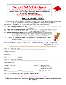 Microsoft Word - Secret Santa Sponsor Form