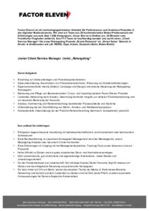 Microsoft Word - Stellenanzeige Junior Client Service Manager_Retargeting.docx