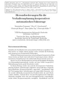 c 
ITS automotive nord e.V. - Braunschweig, GermanyPersonal use of this material is permitted. Permission from ITS automotive nord e.V. must be obtained for all other uses, in any current or future media, includin