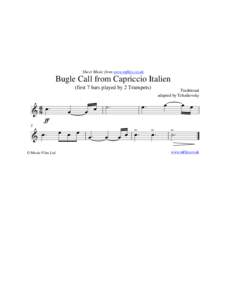 Sheet Music from www.mfiles.co.uk  Bugle Call from Capriccio Italien (first 7 bars played by 2 Trumpets)  6