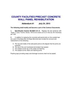 COUNTY FACILITIES PRECAST CONCRETE WALL PANEL REHABILITATION