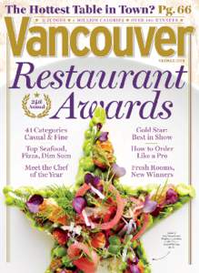 2013 RESTAURANT AWARDS  PREMIER C  R