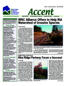 Issue 69  a Grassroots Environmental Organization Western North Carolina Alliance Although meetings are normally scheduled