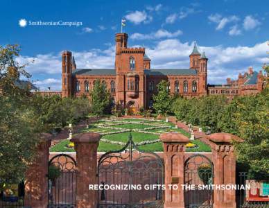 SmithsonianCampaign  RECOGNIZING GIFTS TO THE SMITHSONIAN recognizing gifts to the smithsonian