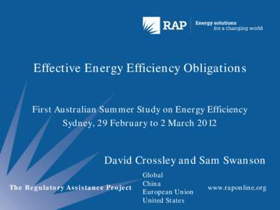 Effective Energy Efficiency Obligations