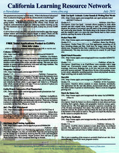 July 2011 CLRN Newsletter.indd
