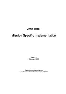 JMA HRIT Mission Specific Implementation Issue[removed]January 2003