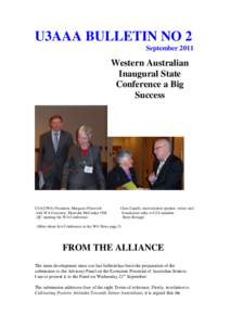 U3AAA BULLETIN NO 2 September 2011 Western Australian Inaugural State Conference a Big