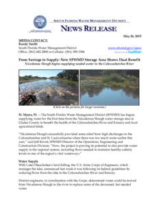 MEDIA CONTACT: Randy Smith South Florida Water Management District Office: (or Cellular: (May 26, 2015