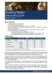 Newcrest Mining / Cadia-Ridgeway Mine / Orange /  New South Wales / Great Sandy Desert / Pilbara / Telfer Mine / Mining in Australia / Geography of Australia / Mining