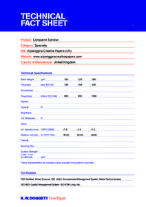 Technical Data - Conqueror Contour