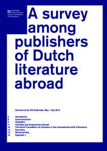 A survey 		among publishers of Dutch literature abroad