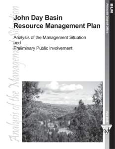 Analysis of the Management Situation and Preliminary Public Involvement BLM