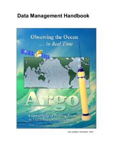 Argo / Fisheries science / Physical oceanography / Science and technology in the United Kingdom / British Oceanographic Data Centre / National Oceanographic Data Center / Data center / Oceanography / Data management / Earth