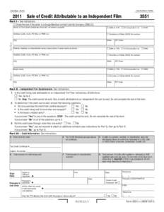 2011 Form[removed]Sale of Credit Attributable to an Independent Film