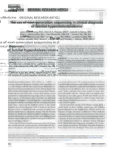 Original Research Article  © American College of Medical Genetics and Genomics Open