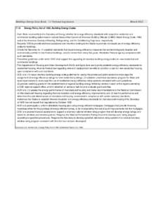 Buildings Energy Data Book: 7.1 National Legislation[removed]March[removed]Energy Policy Act of 1992, Building Energy Codes