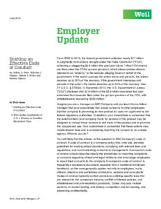 June[removed]Employer Update Drafting an Effective Code