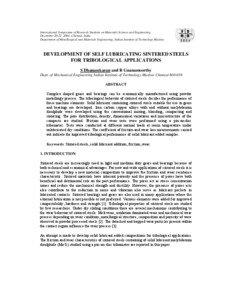 International Symposium of Research Students on Materials Science and Engineering December 20-22, 2004, Chennai, India Department of Metallurgical and Materials Engineering, Indian Institute of Technology Madras