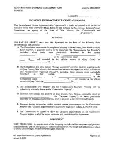 ISC UTE RESERVOIR SHORELINE MANAGEMENT PLAN EXHIBIT D June 25, 2010 DRAFT  License No.