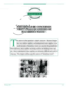 Chapter 2  WHO SHOULD BE CONCERNED ABOUT SMALL QUANTITIES OF HAZARDOUS WASTE?