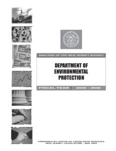 ANALYSIS OF THE NEW JERSEY BUDGET  DEPARTMENT OF ENVIRONMENTAL PROTECTION FISCAL YEAR