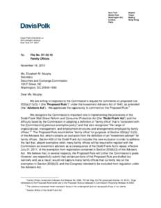 Trust law / Hague Trust Convention / Charitable organization / Discretionary trust / Charitable trust / Family office / Investment Advisers Act / Trustee / Dodd–Frank Wall Street Reform and Consumer Protection Act / Law / Civil law / Equity