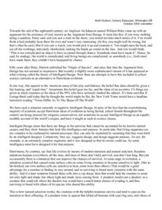 In the eighteenth century, and Anglican clergyman named Archdeacon Paley produced what was known as an “argument from desig...