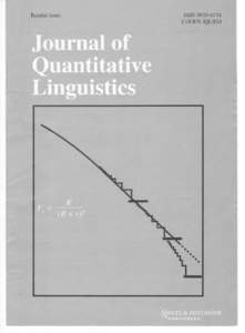 Reprint form:  ISSN[removed]CODENJQLIEO  Journal of Quantitative Linguistics