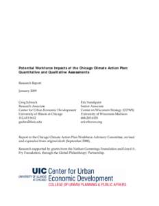 Energy conservation / Climate change policy / Chicago Climate Action Plan / Emissions reduction / Green-collar worker / Green For All / Green job / Energy service company / Workforce development / Environment / Employment / Environmental economics