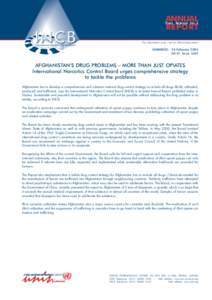 ANNUAL REPORT Press Release No.4  International Narcotics Control Board