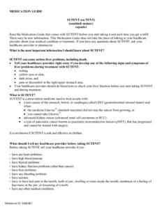 Indoles / Organofluorides / Pyrroles / Pfizer / Sunitinib / Renal cell carcinoma / Neuroendocrine tumor / Gastrointestinal stromal tumor / Pregnancy / Medicine / Oncology / Kidney cancer