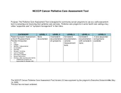 Palliative Care Assessment Tool