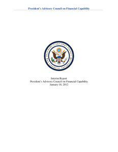 President’s Advisory Council on Financial Capability  Interim Report
