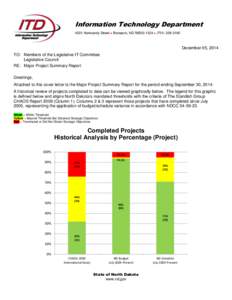 Information Technology Department 4201 Normandy Street  Bismarck, ND[removed]  ([removed]December 05, 2014 TO: Members of the Legislative IT Committee Legislative Council