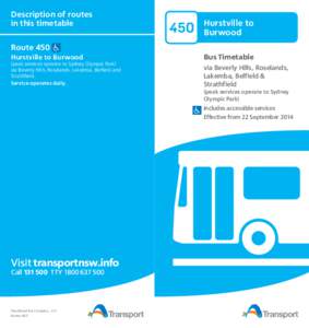 Description of routes in this timetable Route[removed]