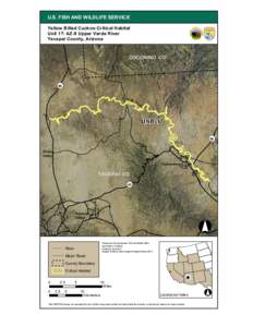 U.S. FISH AND WILDLIFE SERVICE Yellow Billed Cuckoo Critical Habitat Unit 17: AZ-9 Upper Verde River Yavapai County, Arizona  COCONINO CO